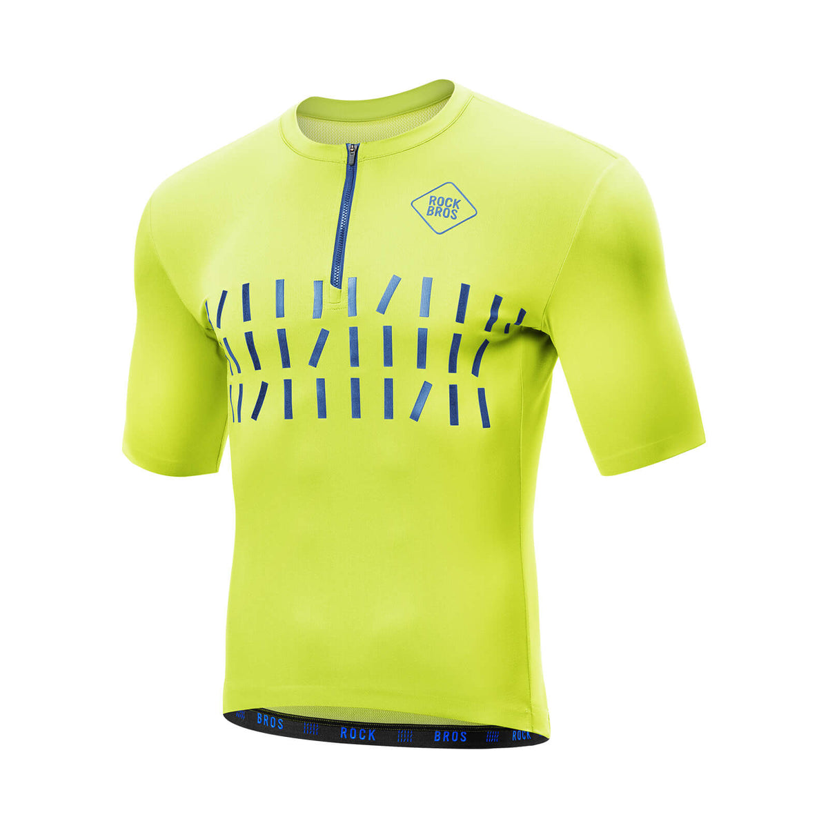 ROCKBROS Fahrradtrikot Kurzarm Herren Atmungsaktives und Schnelltrocknend Jersey Reflektierende