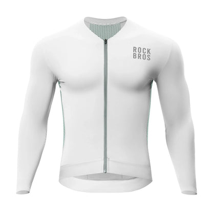 ROCKBROS Fahrradtrikot Radtrikot Langarm Herren, Atmungsaktiv und Schnelltrocknend, Elastisches
