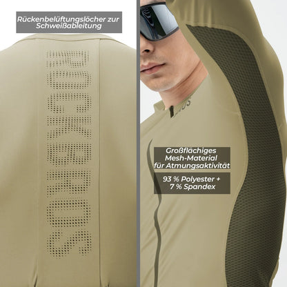 ROCKBROS Fahrradtrikot Radtrikot Langarm Herren, Atmungsaktiv und Schnelltrocknend, Elastisches