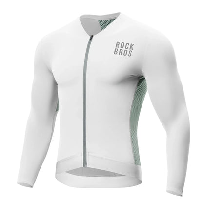 ROCKBROS Fahrradtrikot Radtrikot Langarm Herren, Atmungsaktiv und Schnelltrocknend, Elastisches