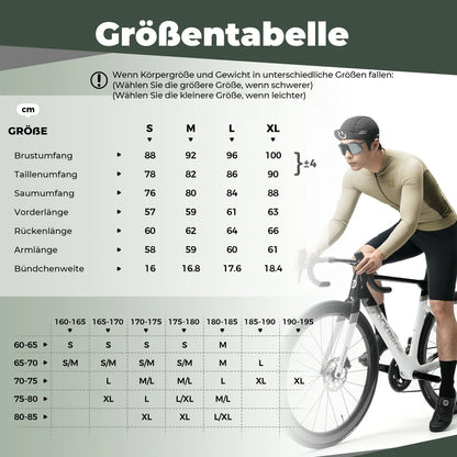 ROCKBROS Fahrradtrikot Radtrikot Langarm Herren, Atmungsaktiv und Schnelltrocknend, Elastisches
