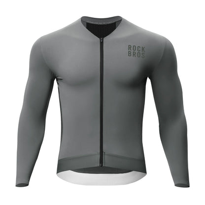 ROCKBROS Fahrradtrikot Radtrikot Langarm Herren, Atmungsaktiv und Schnelltrocknend, Elastisches