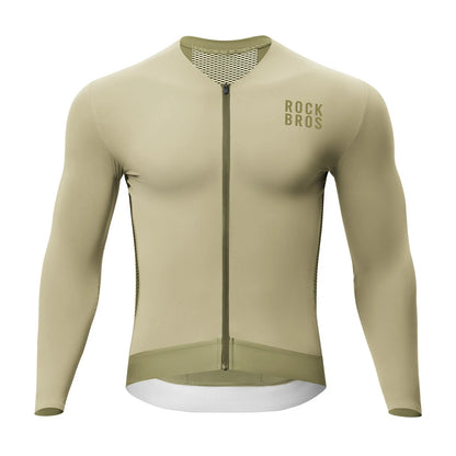 ROCKBROS Fahrradtrikot Radtrikot Langarm Herren, Atmungsaktiv und Schnelltrocknend, Elastisches
