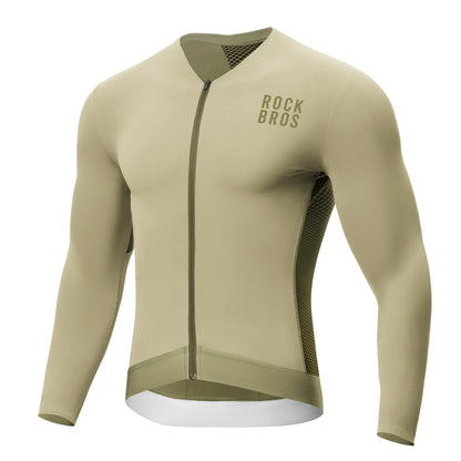 ROCKBROS Fahrradtrikot Radtrikot Langarm Herren, Atmungsaktiv und Schnelltrocknend, Elastisches