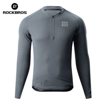 ROCKBROS Fahrradtrikot Langarm mit kurzem Frontreißverschluss - Modell YDCX011