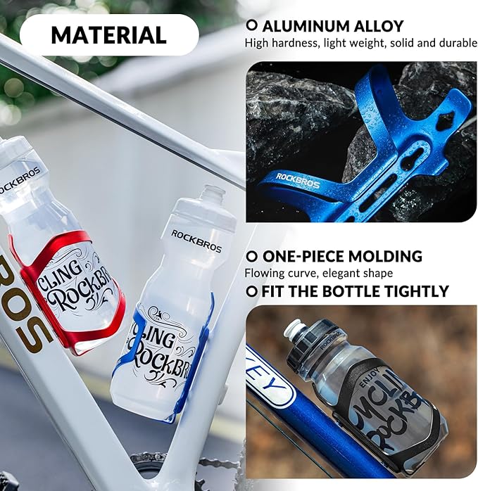ROCKBROS Flaschenhalter Fahrrad Getränkehalter Trinkflaschenhalter Aluminiumlegierung ca. 40g