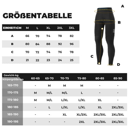ROCKBROS Herren Fahrradhose - 3D Ergonomischer Schnitt, 6H+
