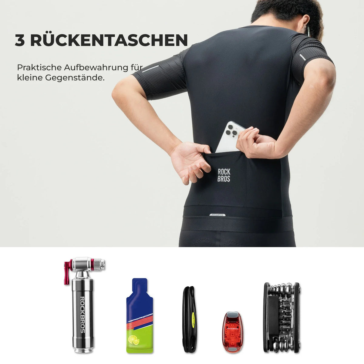 ROCKBROS Herren Fahrradtrikot Kurzarm