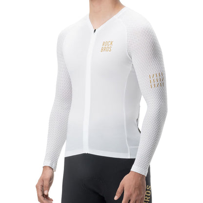 ROCKBROS Herren Langarm-Radtrikot Atmungsaktiv Reflektierend mit 3D-Schnitt