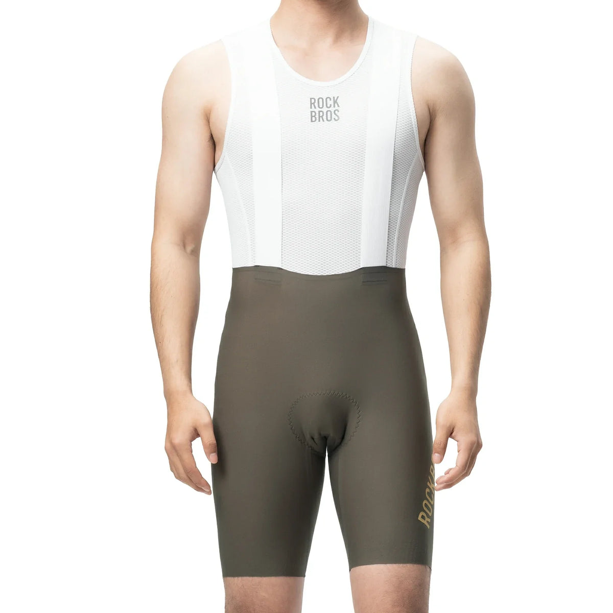 ROCKBROS Herren Radlerhose mit Träger Gepolstert, Fahrradhose Kurz, Atmungsaktive schnelltrocknende