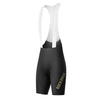 ROCKBROS Herren Radlerhose mit Träger Gepolstert, Fahrradhose Kurz, Atmungsaktive schnelltrocknende