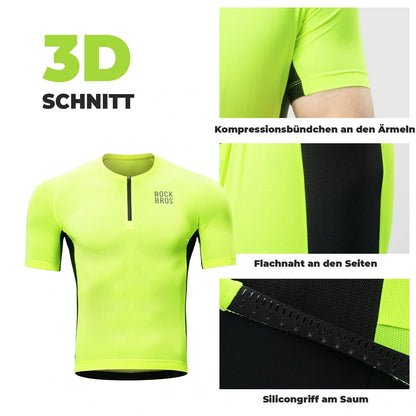 ROCKBROS Herren Radtrikot Fahrradtrikot Kurzarm, Atmungsaktiv Fahrrad Trikot