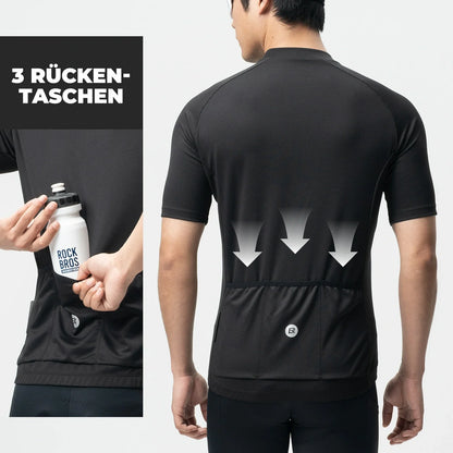 ROCKBROS Herren Radtrikot Kurzarm Fahrradtrikot Rennradtrikot Atmungsaktiv Schnell trocknend