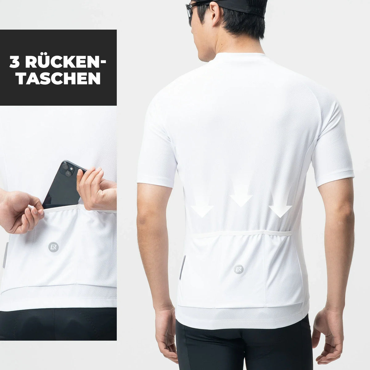 ROCKBROS Herren Radtrikot Kurzarm Fahrradtrikot Rennradtrikot Atmungsaktiv Schnell trocknend