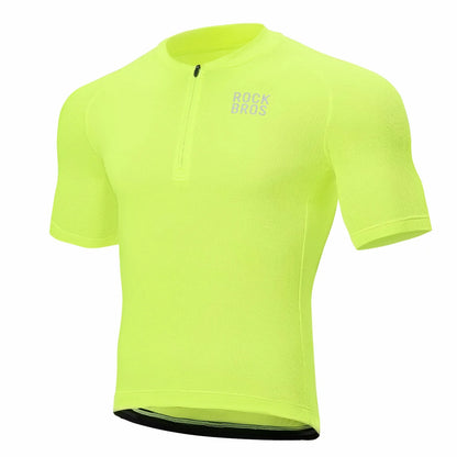 ROCKBROS Herren Radtrikot Kurzarm Fahrradtrikot Rennradtrikot Atmungsaktiv Schnell trocknend