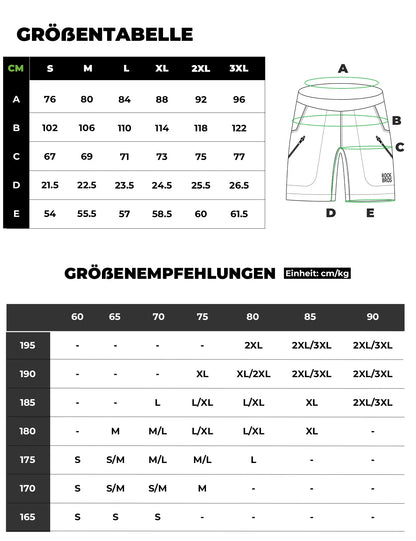 ROCKBROS Herren Sport Shorts Fahrradhose  - Magnetischer Taillengurt, 4-Taschen-Design