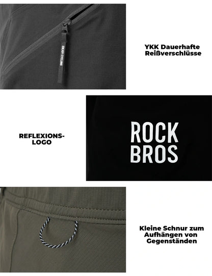 ROCKBROS Herren Sport Shorts Fahrradhose  - Magnetischer Taillengurt, 4-Taschen-Design