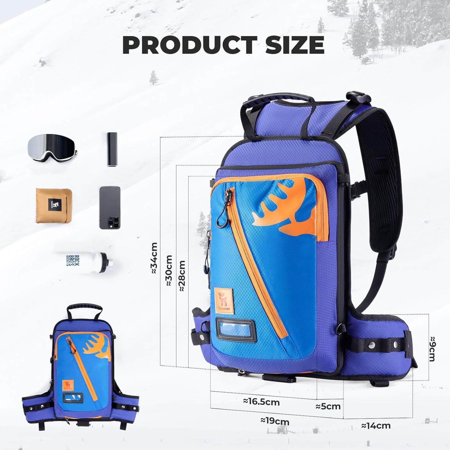 Kinder Ski-Trainingsrucksack mit Gurt Qunature