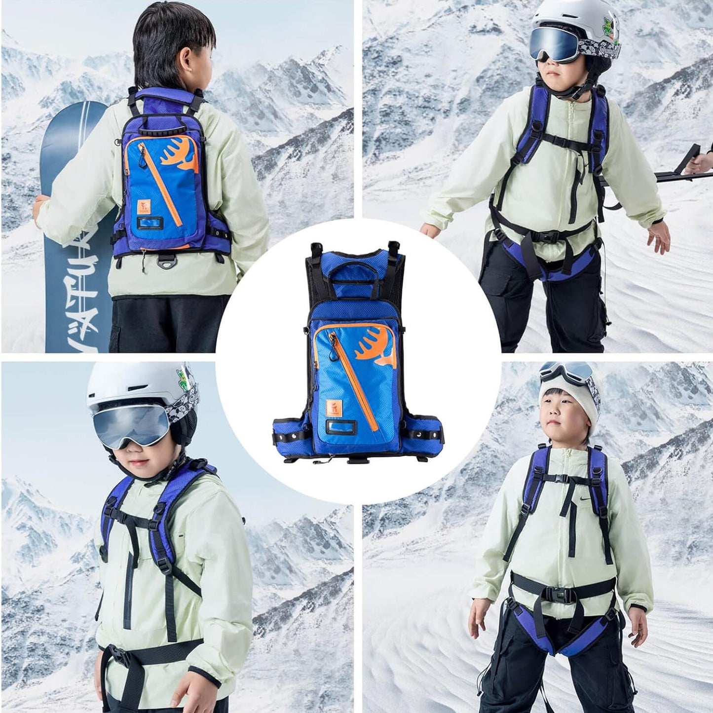 Kinder Ski-Trainingsrucksack mit Gurt Qunature