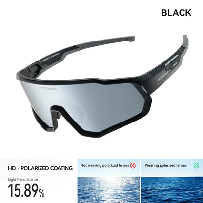 ROCKBROS Kinder Fahrrad Sonnenbrille - Polarisiert/Photochrom mit UV400 Schutz