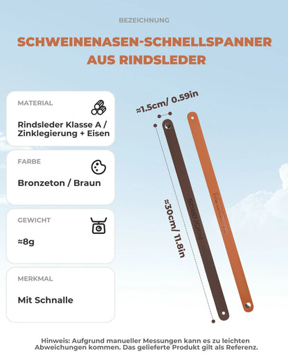 ROCKBROS Leder Schnellverschluss Griff für Brompton Leder Schnallenschloss Klappfahrrad Zubehör