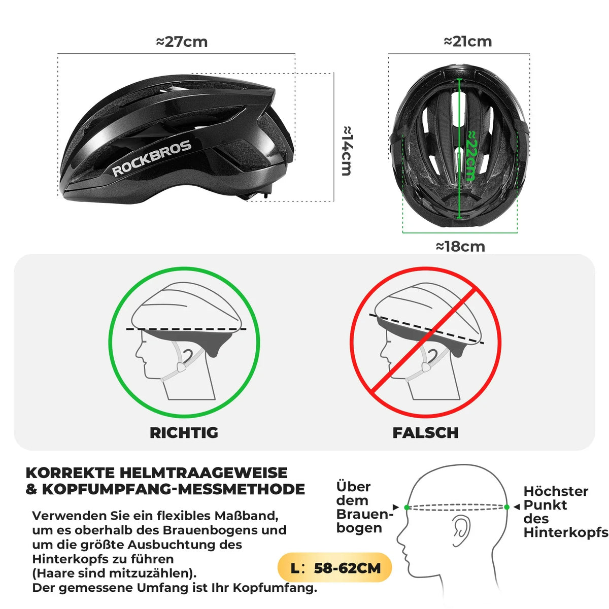 ROCKBROS Leichter Fahrradhelm LK-79