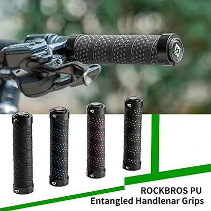 ROCKBROS Lenkergriffe Anti-Rutsch Fahrradgriffe Lock-On Design Fahrrad Griffe