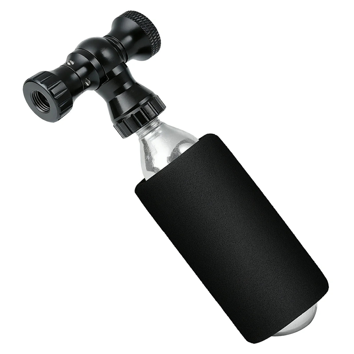 ROCKBROS Mini Fahrradpumpe mit CO₂-Adapter - Tragbar, Presta & Schrader Kompatibel, bis 80 PSI