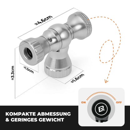 ROCKBROS Mini Fahrradpumpe mit CO₂-Adapter - Tragbar, Presta & Schrader Kompatibel, bis 80 PSI