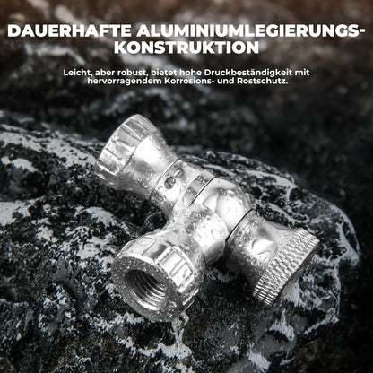 ROCKBROS Mini Fahrradpumpe mit CO₂-Adapter - Tragbar, Presta & Schrader Kompatibel, bis 80 PSI
