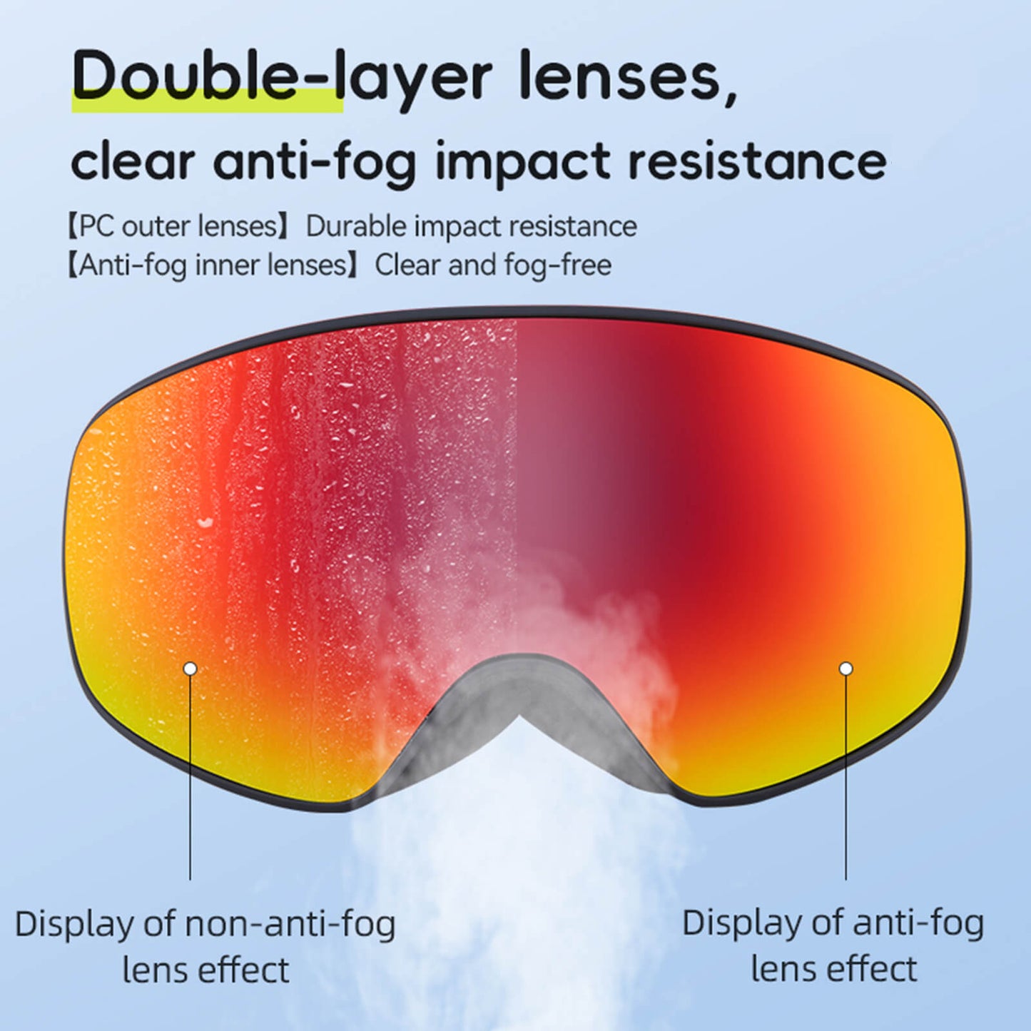 OTG Anti-Fog Skibrille Unisex Qunature