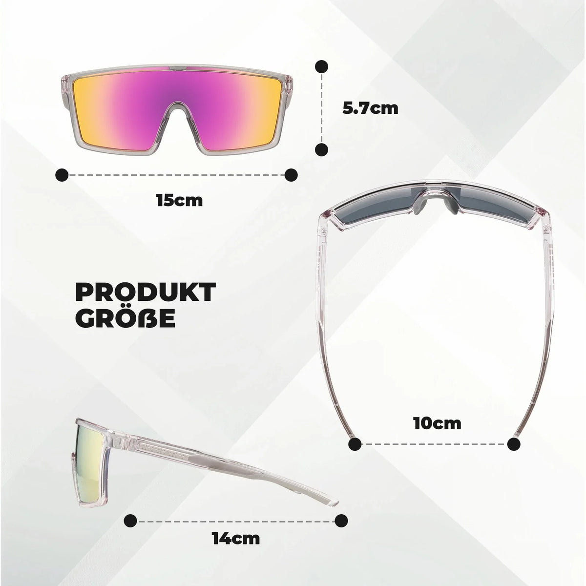 ROCKBROS Polarisiert Fahrradbrille, UV400 mit TR90 Rahmen
