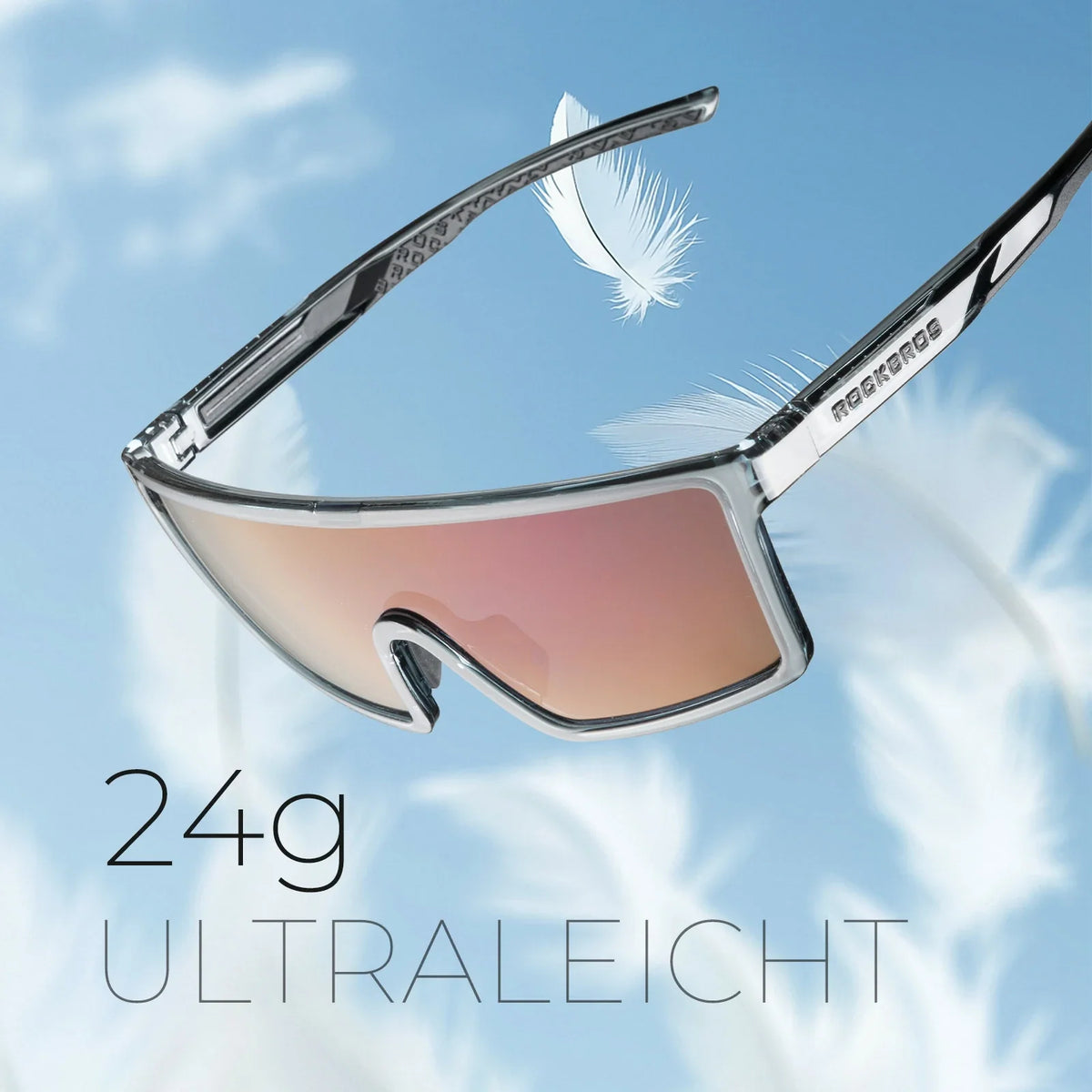 ROCKBROS Polarisiert Fahrradbrille, UV400 mit TR90 Rahmen