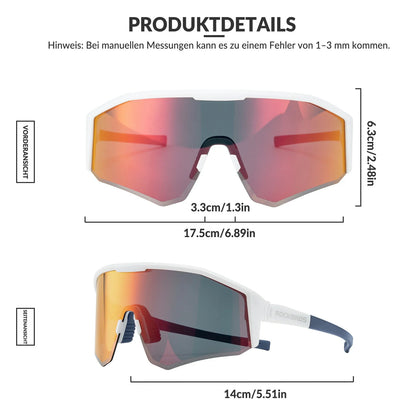 ROCKBROS Polarisierte Fahrradbrille mit Verstellbaren Bügeln