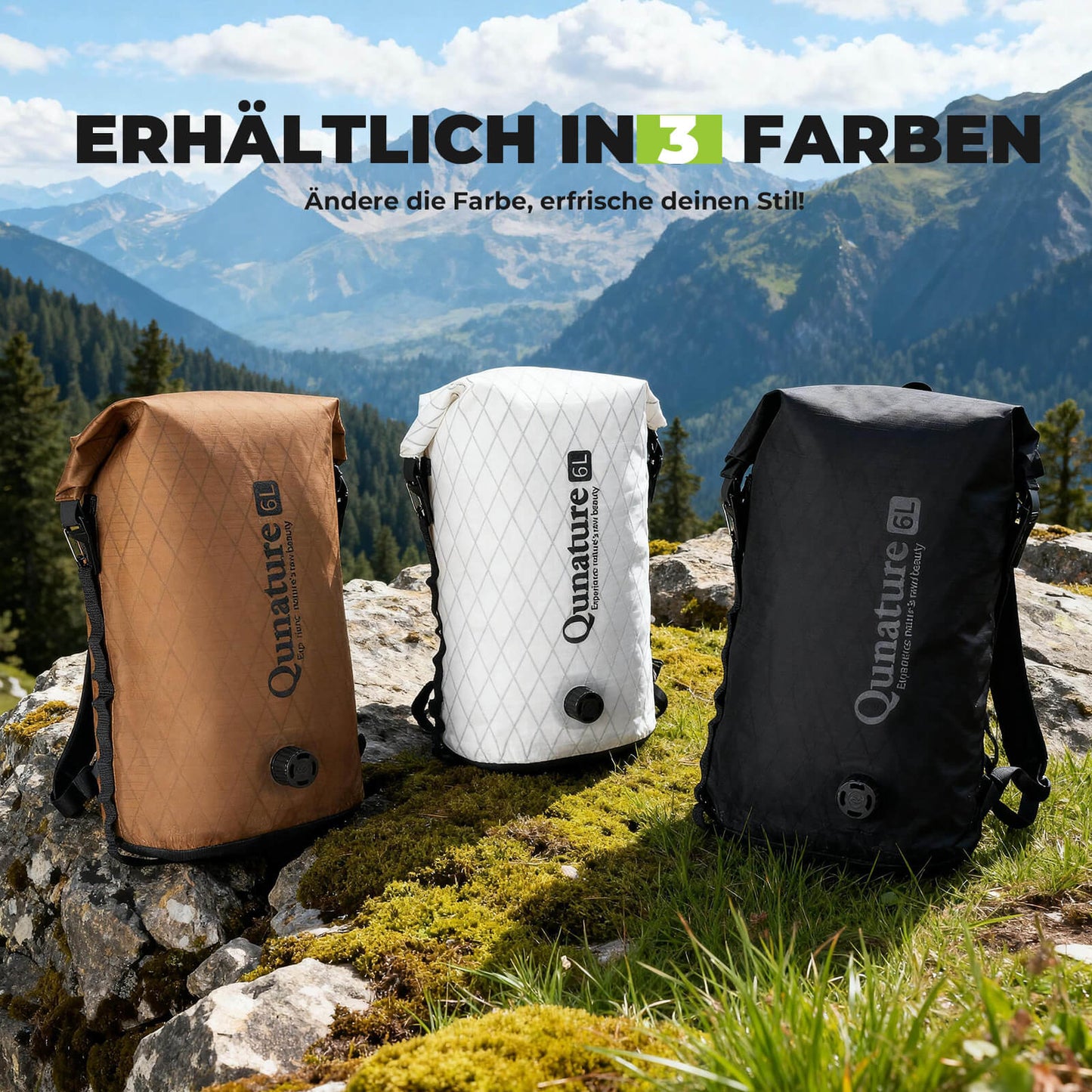 Lenkertasche 6L/12L Wasserdicht & Leicht für Fahrrad und Outdoor Qunature