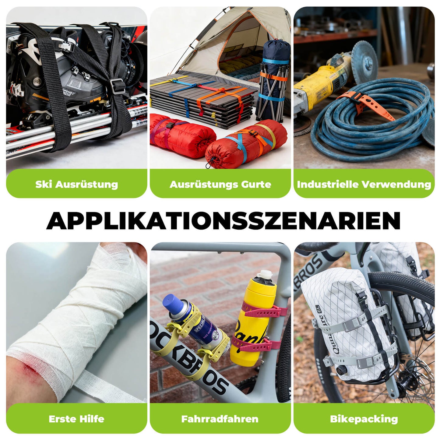 Universelle Outdoor-Spanngurte - Verlängerbar & Extrem Belastbar Qunature