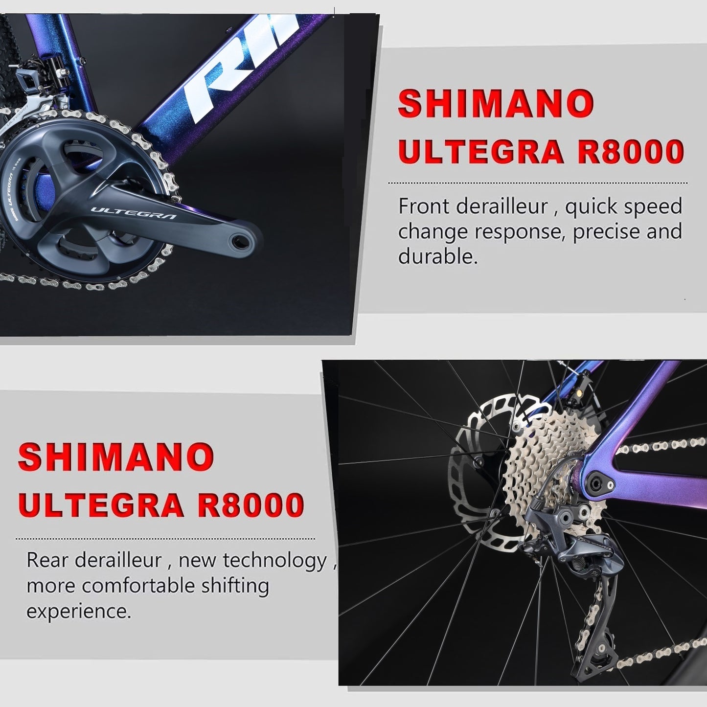 RINOS Carbon Rennrad 700C Shimano Ultegra R8000 22 Gänge Odin5.0