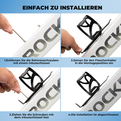 Fahrrad Flaschenhalter Ultra-Leicht - 33g Alu-Legierung für MTB/Rennrad ROCKBROS