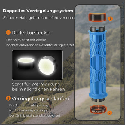 ROCKBROS Fahrrad Lenkergriffe Doppelverschluss für 22,2mm Lenke