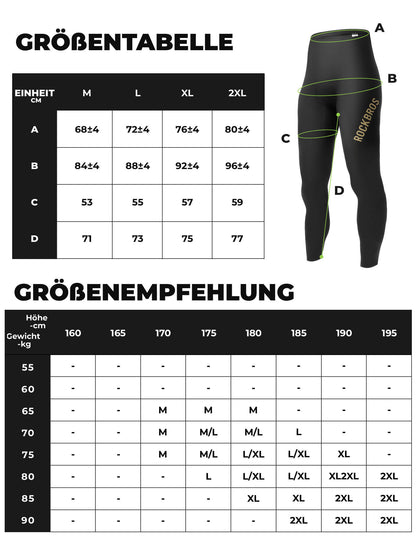 Fahrradhose Lange Radlerhose Gepolstert Atmungsaktiv Herren ROCKBROS