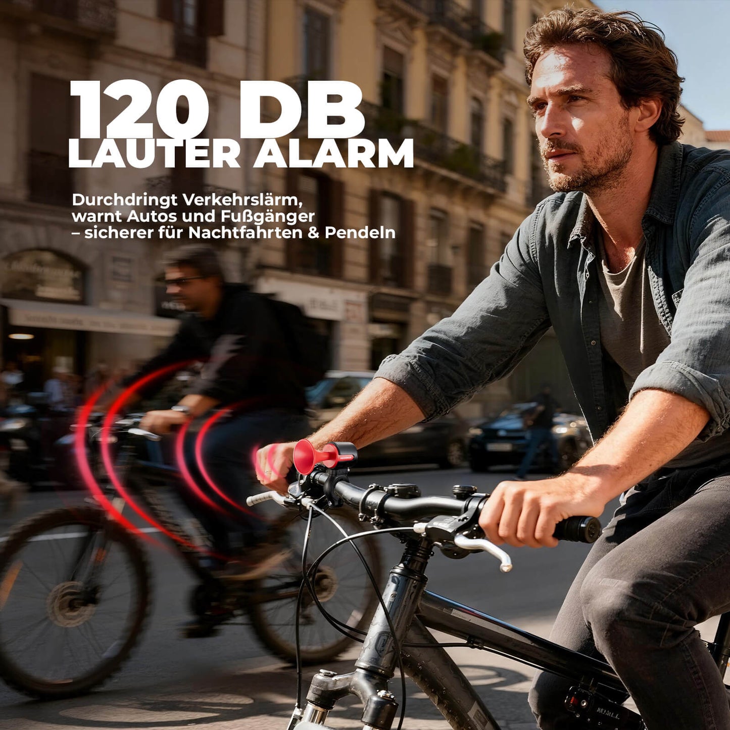 Fahrradklingel Elektrisch 120dB Ton IPX5 Wasserschutz Smartphone Tracking ROCKBROS