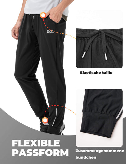 Herren Fahrradhose Elastische Passform Sicherheitsstreifen ROCKBROS