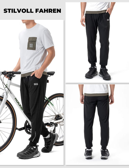 Herren Fahrradhose Elastische Passform Sicherheitsstreifen ROCKBROS