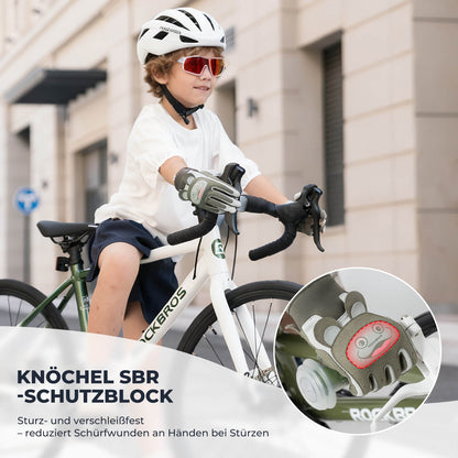 Kinder Fahrradhandschuhe Atmungsaktiv & Rutschfest Mit SBR-Schutz ROCKBROS