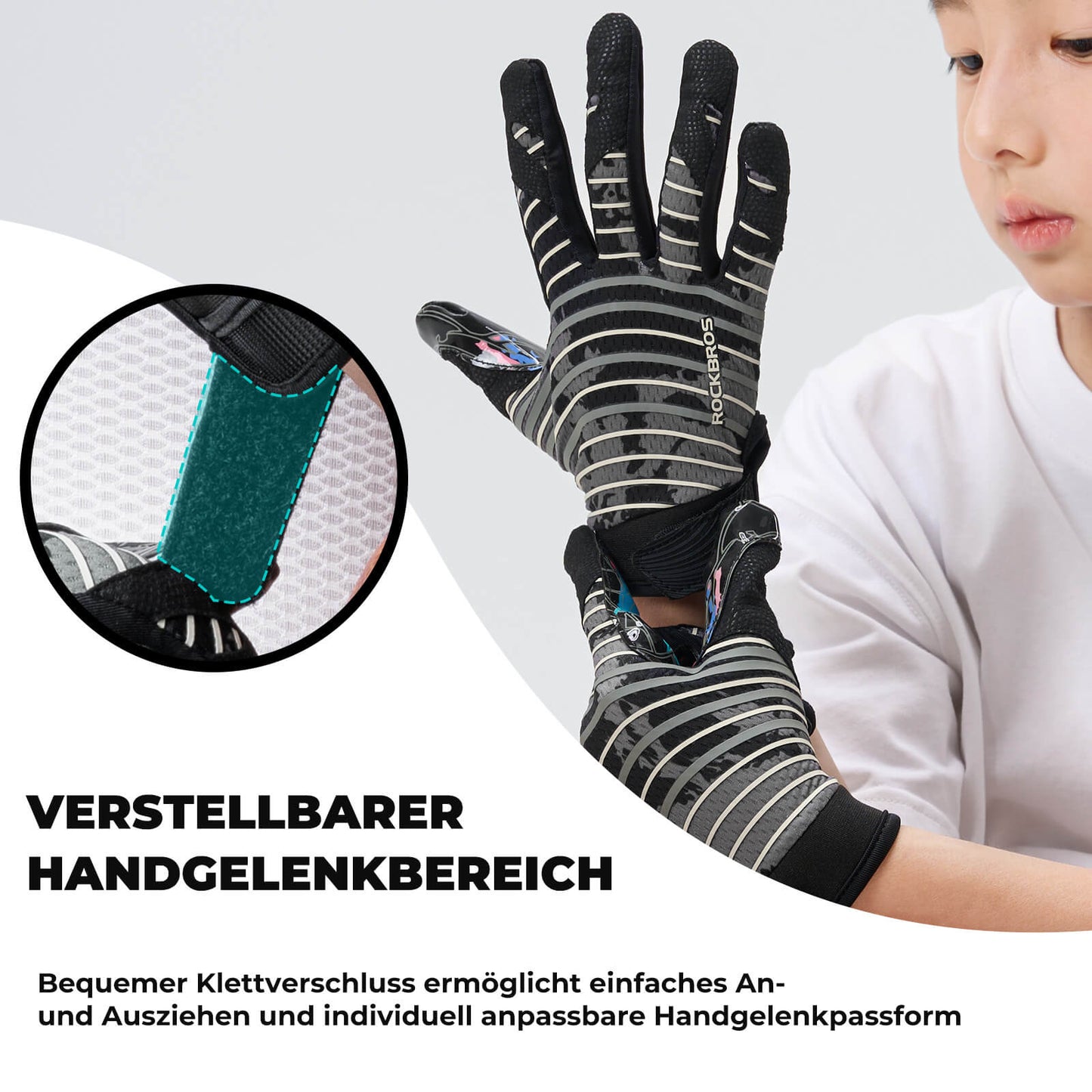 Kinder-Profisport-Handschuhe Atmungsaktiv Elastisch ROCKBROS