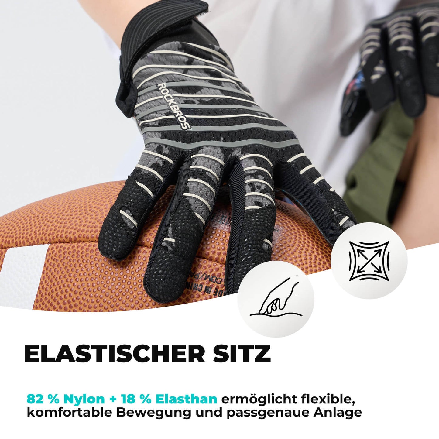 Kinder-Profisport-Handschuhe Atmungsaktiv Elastisch ROCKBROS