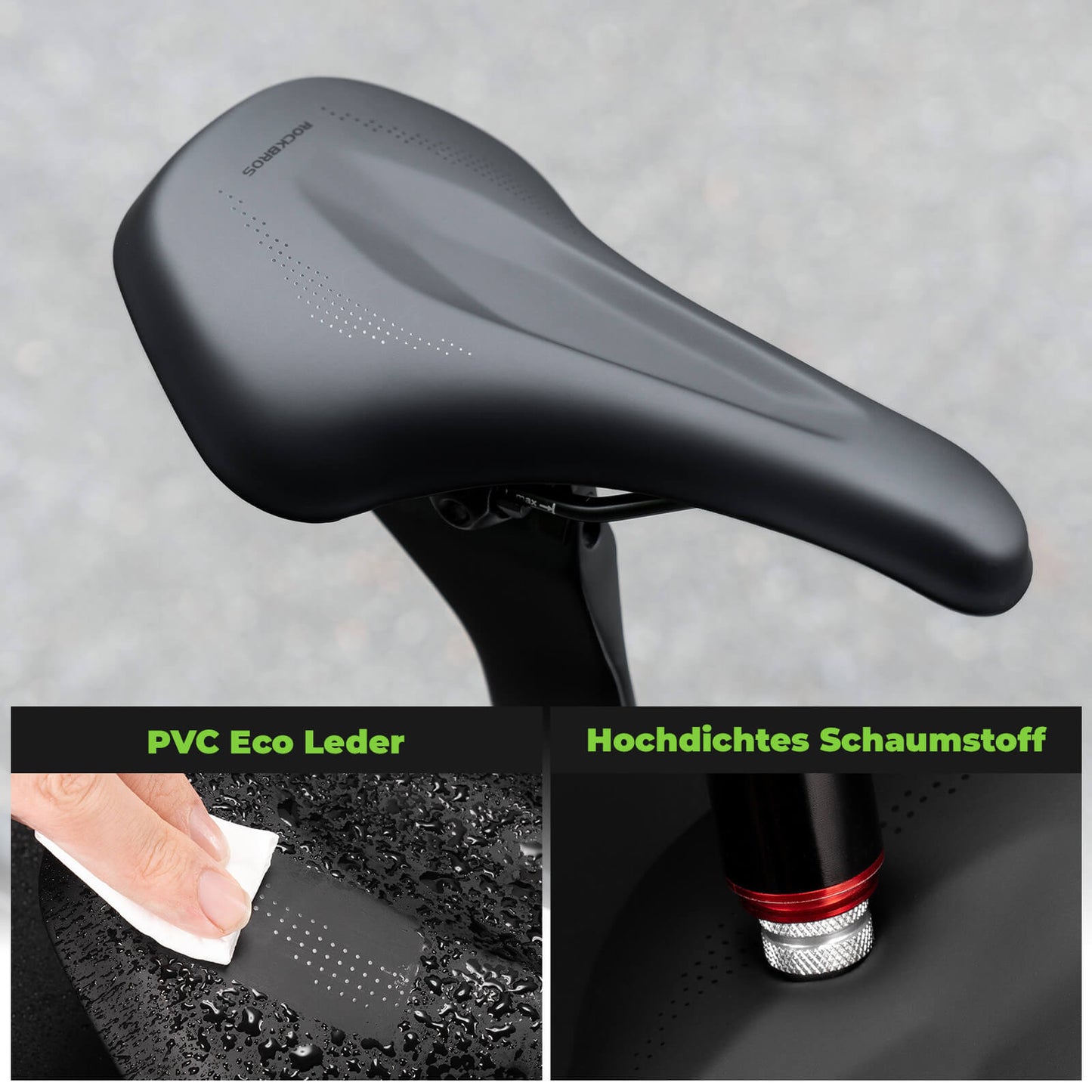 Leichter Fahrradsattel mit Atmungsaktivität - Für MTB, Rennrad, Gravelbike ROCKBROS