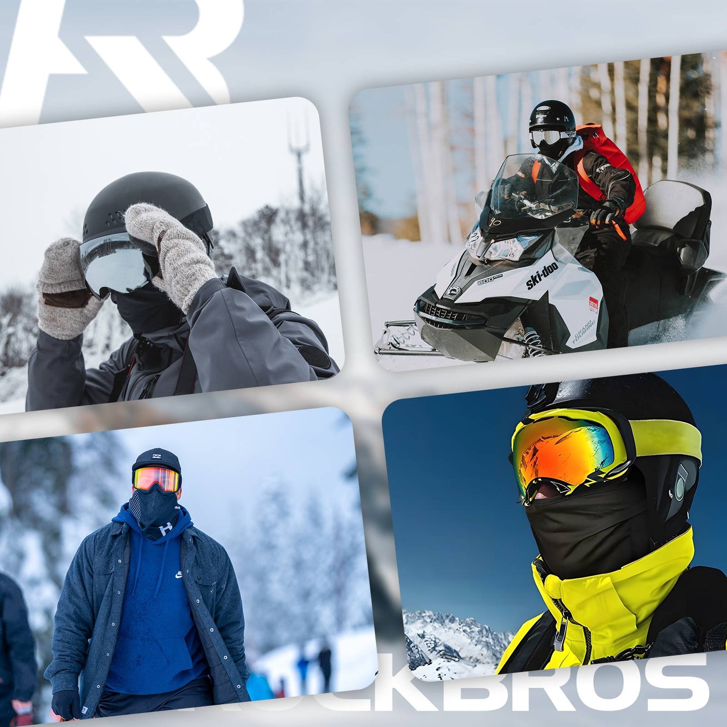 Multifunktionstuch Fleece Sturmhaube Weich Gesichtsmaske Schlauchtuch ROCKBROS