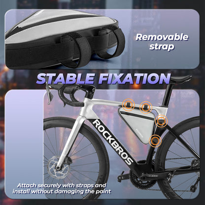Fahrradtasche Reflektierende Rahmentasche Dreiecktasche 0,9L ROCKBROS