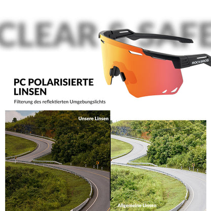Ultraleicht Fahrradbrille Polarisierte Sonnenbrille mit UV400-Schutz ROCKBROS